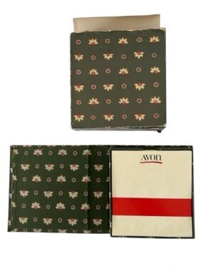 (1987) Avon Memo Pad/Notepad Encased in a Fabric Container